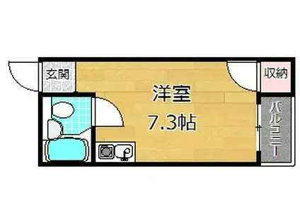 ツインプラザ中宮2番館(ワンルーム/2階)の間取り写真