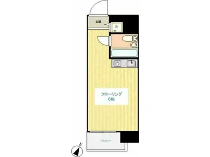 菱和パレス旗の台(ワンルーム/3階)の間取り写真