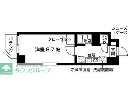 パルコーポ・アイII(1K/5階)の間取り写真