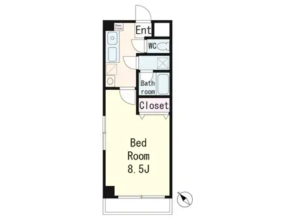 ロイヤル白楽(1K/3階)の間取り写真