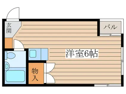 下坂ハイツ(ワンルーム/2階)の間取り写真