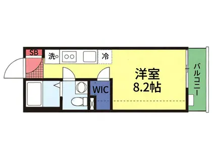COLLINA中山新町(ワンルーム/1階)の間取り写真