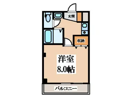 ロイヤルガーデン(1K/3階)の間取り写真