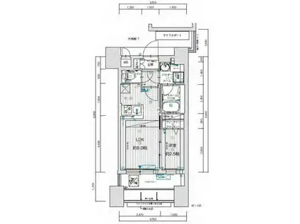 グランフォーレプライム六本松II(1LDK/11階)の間取り写真