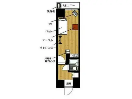 YM浅草雷門 旧 花川戸マンション(ワンルーム/5階)の間取り写真