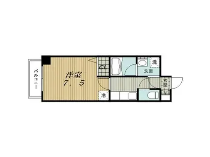 サンライズマンション12(1K/4階)の間取り写真