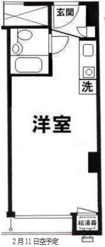 シャルマン築地明石町(ワンルーム/5階)の間取り写真