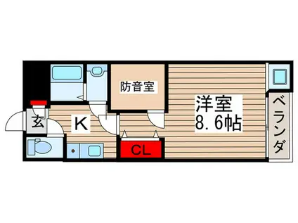 SKビル拾伍番館(1K/3階)の間取り写真