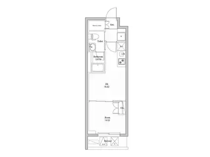 アーバンパーク東向島(1DK/4階)の間取り写真