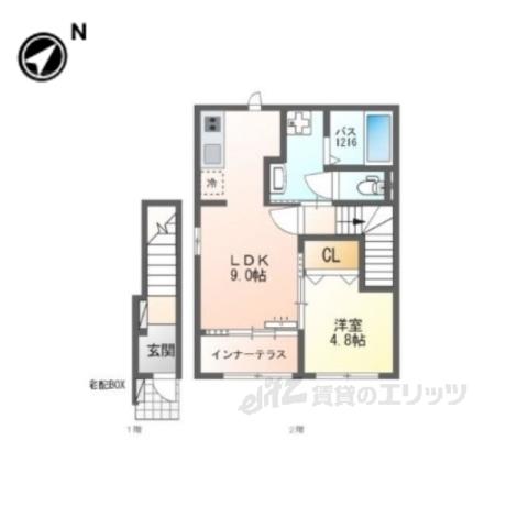 CASA FELICE 深川(1LDK/2階)の間取り写真