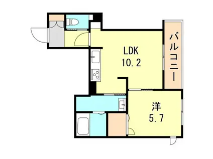 シャーメゾンコスタ(1LDK/2階)の間取り写真