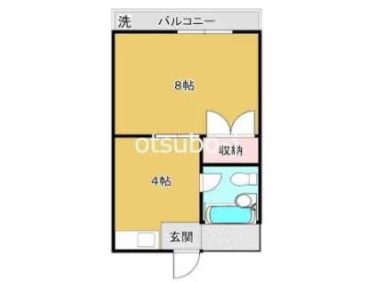 ゴールドクレスト(1K/3階)の間取り写真