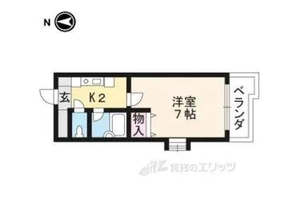 エクシード円町(1K/3階)の間取り写真