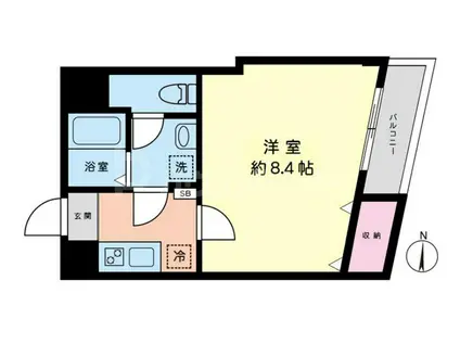 マイメゾン八幡(1K/2階)の間取り写真