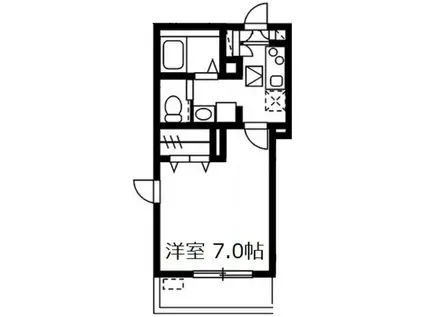 シエスタ(1K/2階)の間取り写真