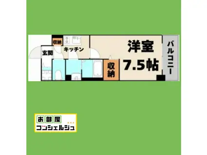 エスリード新栄プライム(1K/6階)の間取り写真