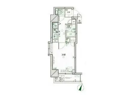 パークウェル神楽坂弐番館(1K/10階)の間取り写真