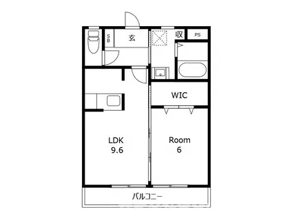 ベルリーフII(1LDK/1階)の間取り写真