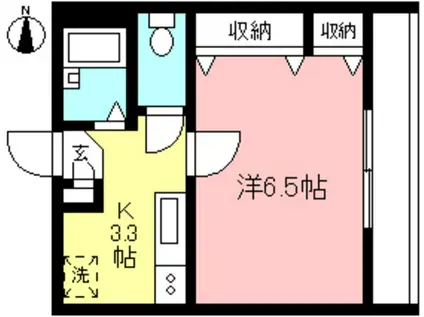 フローリア(1K/2階)の間取り写真