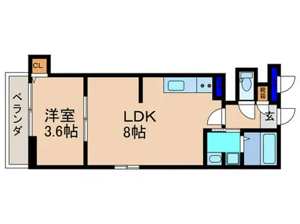 シエーナ御前五条(1LDK/3階)の間取り写真