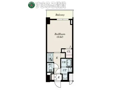 S-RESIDENCE安城ADORABLE(1K/2階)の間取り写真