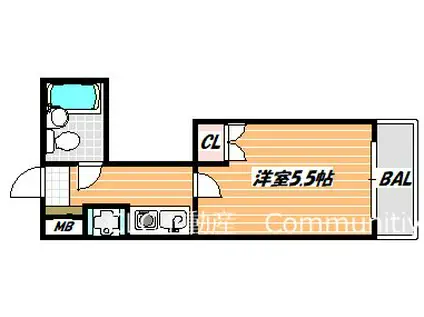 エメラルドコーポ(1K/3階)の間取り写真