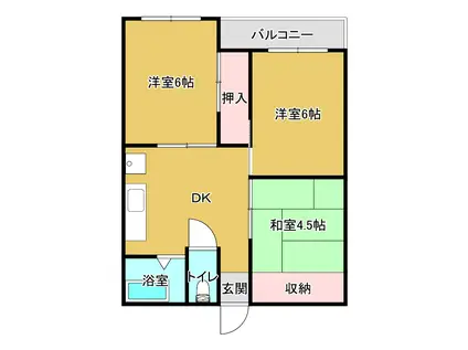 BROOKRYN & CAPPUCCINO(3DK/1階)の間取り写真