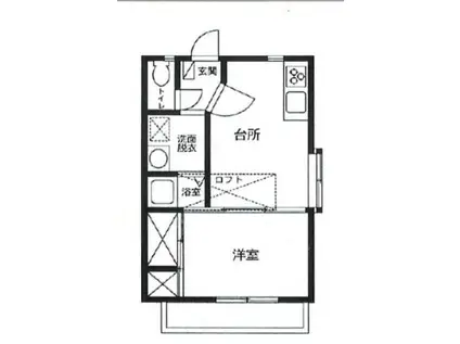 カターラ・S(1DK/1階)の間取り写真