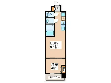 AND TERRSACE 文の里(1LDK/2階)の間取り写真