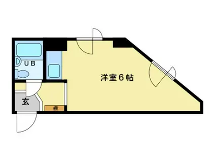 サンビーム福島(1K/2階)の間取り写真