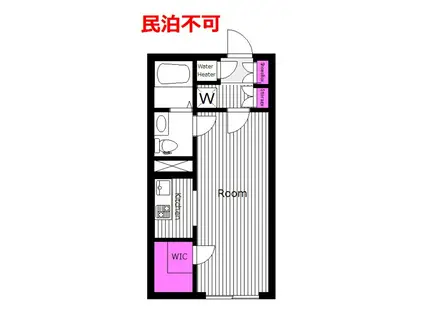 礼敷ゼロゼロ アーバンパーク下北沢  WIC NETフリー VD(ワンルーム/3階)の間取り写真