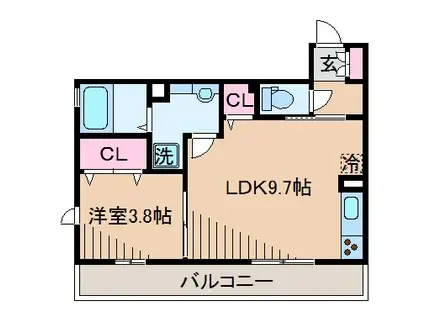 東急東横線 大倉山駅(神奈川) 徒歩9分 2階建 築10年(1LDK/1階)の間取り写真