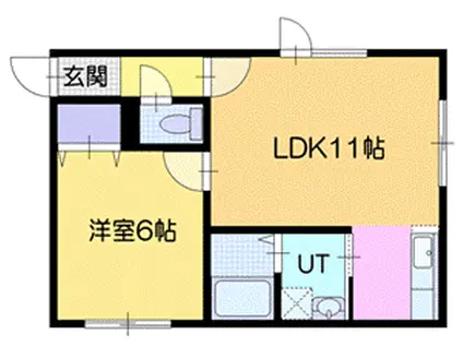 パークスクエア五番館(1LDK/1階)の間取り写真