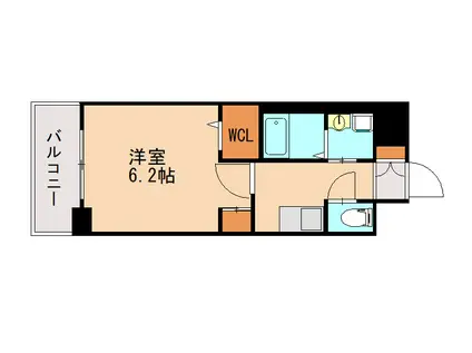 ギャラクシー博多駅北(1K/9階)の間取り写真