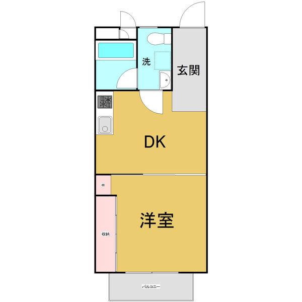 RENOBASE本山(1DK/2階)の間取り写真
