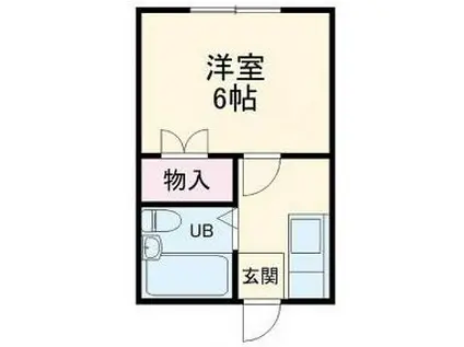 サンヒルズ飯塚(1K/3階)の間取り写真