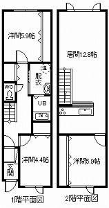 ATEENA3・23(3LDK/1階)の間取り写真
