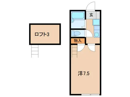アトレ3号館(1K/2階)の間取り写真