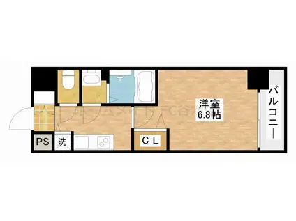 プレサンス難波ラフィーネ(1K/9階)の間取り写真