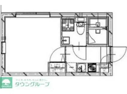 LUNDES高円寺(1K/1階)の間取り写真