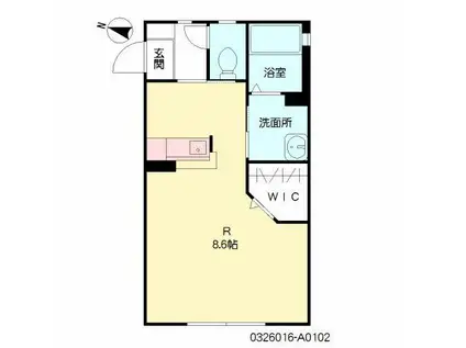 アーバンハイツ水前寺(ワンルーム/1階)の間取り写真