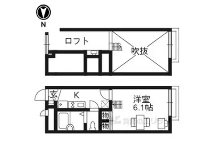 レオパレス アクシス(1K/1階)の間取り写真