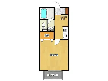 プリマヴェーラ(1K/2階)の間取り写真