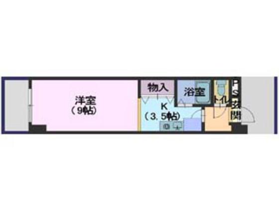 ソレーユ宮内(1K/3階)の間取り写真