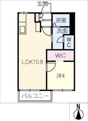 ハリープラザ三陽I棟(1LDK/1階)の間取り写真