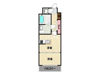 NO62 TOWERS AVANTGARDE 博多(2K/17階)の間取り写真