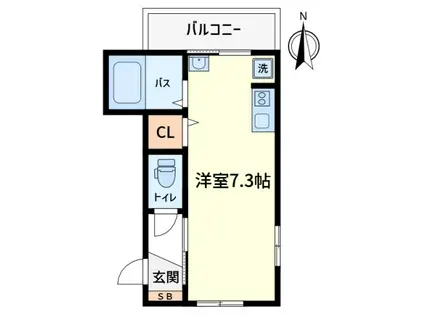 ファーブス南水元(ワンルーム/3階)の間取り写真