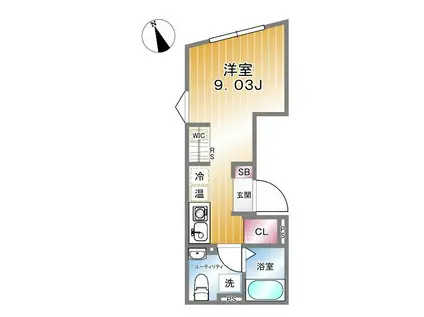 GRANQUAL WAKABAYASHI(ワンルーム/3階)の間取り写真