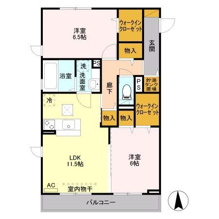 D-ROOM・SKI(2LDK/1階)の間取り写真