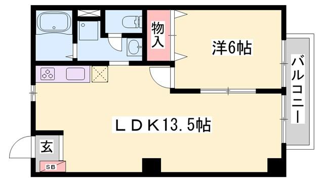 エル・ガーデンB(1LDK/1階)の間取り写真